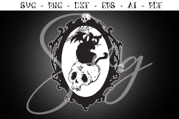 Black Cat on Skull SVG Review for Embroidery Projects