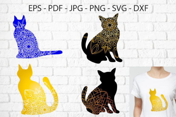 Cat Mandalas SVG for Embroidery Projects