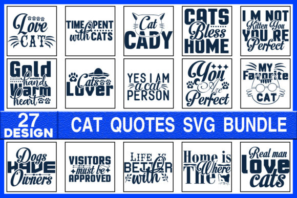 Cat Quotes SVG Designs Bundle Review