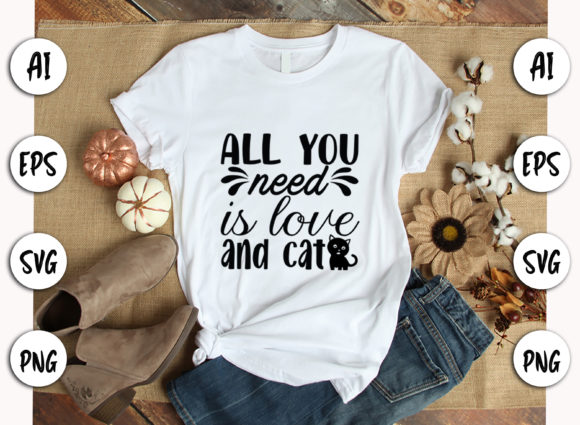 Cat Typography Svg T-Shirt Design Review