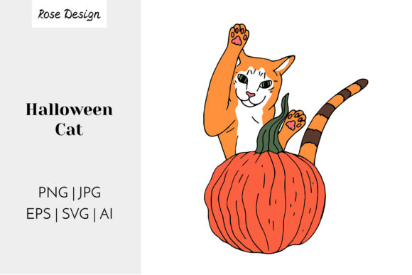 Cute Ginger Cat with Pumpkin SVG PNG Review