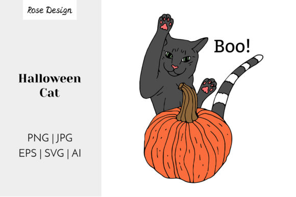 Cute Halloween Cat with Pumpkin SVG Review