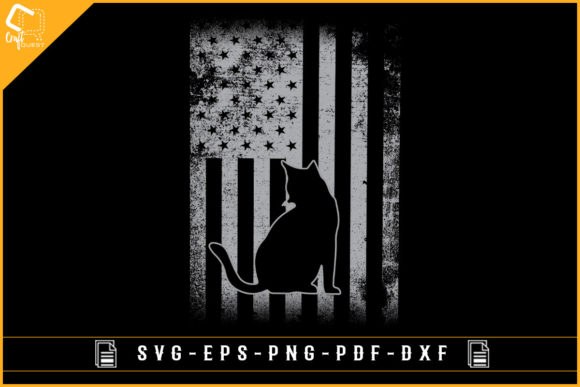 Patriot Day USA Flag Design for Cat Love