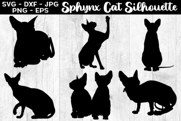 Sphynx Cat Silhouettes SVG Design Review